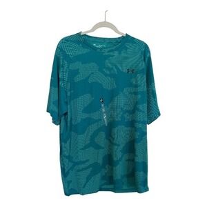 Under Armour Velocity Jacquard SS Tee Mens XXL Teal Camo 1371203 NEW Athletic
